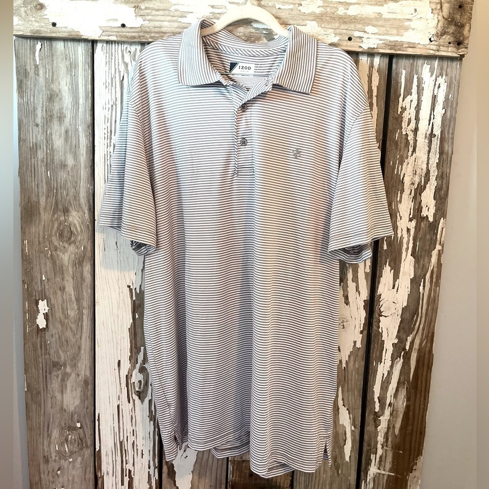 Izod Golf Polo Gray & White size XL